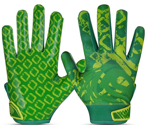 SKILLED SPORTS GripMax Youth Football Gloves | Football Gloves Youth & Mens Football Gloves | Sticky Football Gloves for Wide Receiver | Breathable Football Receiver Gloves All Weather