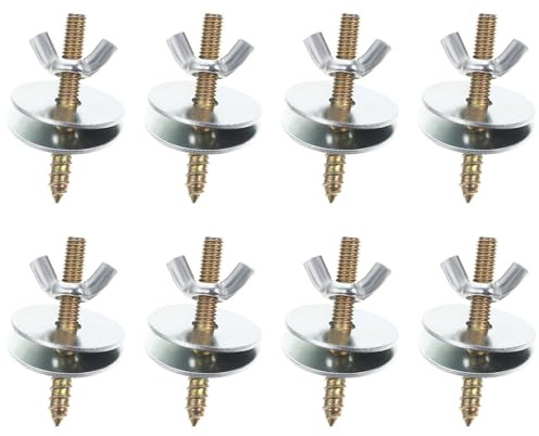 Healifty 8pcs Bird Cage Fixing Screw Kit M6x50 with Flat Washers for Hamster Springboard, Bird Perch, and Breeding Box Accessories, Suitable for Pet Cage Assembly and Repair