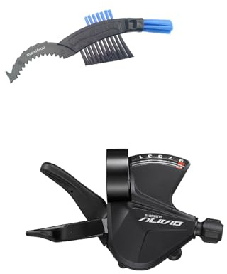 maxxi4you Shimano SL-M3100-R - Leva del cambio a 9 velocità, con spazzola per catena per bicicletta, colore: Nero