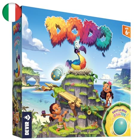 DEVIR Dodo – Gioco da Tavolo per Bambini, Cooperativo e di Destrezza, Gioco Veloce 5 Minuti, 1-4 Giocatori, 6+, Edizione in Italiano