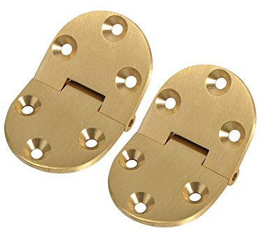 2 Stück Tischscharnier Scharnier Schrank Steckverbinder Möbelband Klappbeschlag Scharniere Scharnierband aus Messing mit Schrauben Ca. 6,5 x 3,8 x 0,3cm