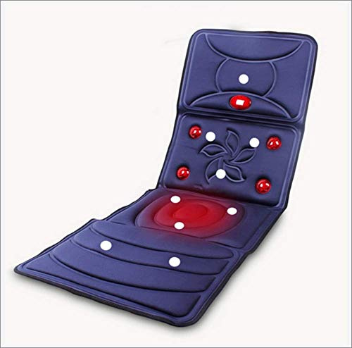 ZXY Materassino massaggiante Shiatsu, con 8 vibromotores Lombare e Termica, Sedile Tappeto massaggiante Elettrico, Riscaldato, Massaggio, Telecomando