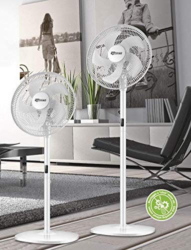 Termozeta Ventilatore a piantana 2 in 1, bianco