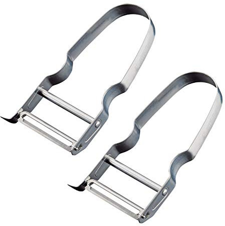 Westmark Verdura, 609133E3 - Pelapatate per verdure e asparagi, 2 pezzi, in acciaio INOX, colore: argento, Verdura, 2 pezzi