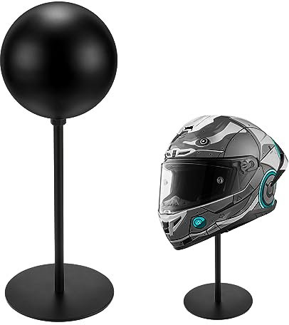 motofans® Support de Casque en métal, Support de Bureau Rotatif en métal, Support de Casque pour Casque de Moto, Casquettes, Chapeau et Casque de Rugby