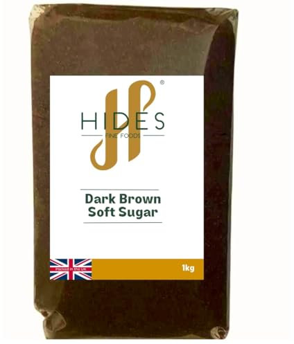Hides Fine Foods - Dark Brown Soft Sugar 1kg - GMO - Free - Suitable for Vegetarians - Baking - Cookies - Caramel - Pies - Brownies - Desserts - Cooking