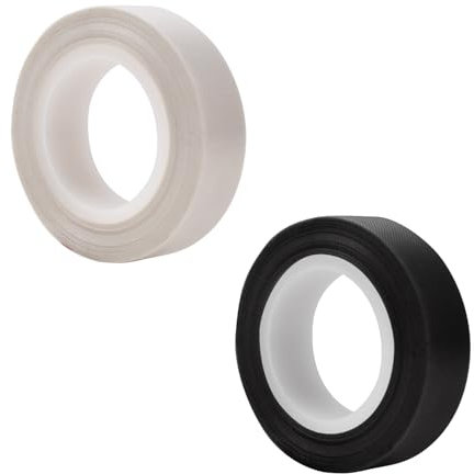 UFURMATE Low Friction Tape, 2 Rolls Self-Adhesive Teflon Fabric Tape Curtain Drawer Glide Tape, Noise & Friction Reduction Surface Protection for Wood Drawer Cabinet Curtain