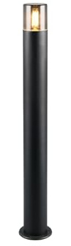 Min önskade lampa utomhus vägbelysning lykta utomhus aluminium i svart matt/rökfärg, höjd 80 cm