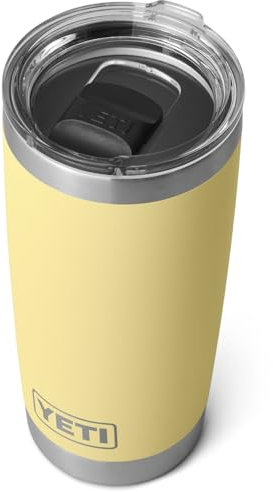 YETI Rambler Tumbler, Vaccum Insulated Stainless Steel Tumbler with Magslider Lid, Daybreak Yellow, 20 oz (591 ml)