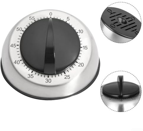 Küchentimer aus Edelstahl mit lautem Alarm Kochbedarf bis zu 60 Minuten