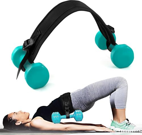 Cintura di spinta per fianchi per palestra e casa, imbottitura antiscivolo ispessita, cintura per pesi per manubri, kettlebell, piastre, cintura regolabile per allenamento glutei