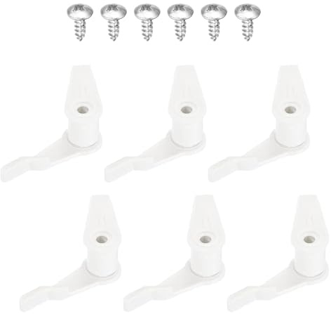 TopHomer 6 pezzi paralume con clip, lampade con fibbia fissa e viti, accessori di montaggio per plafoniere, bianco - L