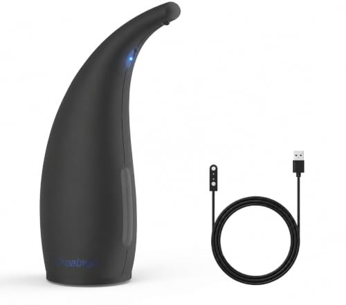 Greatmay Automatic Soap Dispenser, Touchless Hand Soap Dispenser | Rechargeable Magnetic USB Charging, 300ml Liquid Soap Dispenser with Sensor, IPX7 Waterproof Design for Kitchen Bathroom