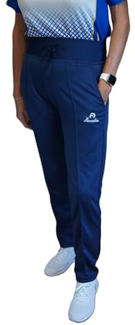 Henselite Ladies High Waist Lawn Bowling Trousers in 4 Colours. (UK, Waist & Inseam, S, 25, Navy)