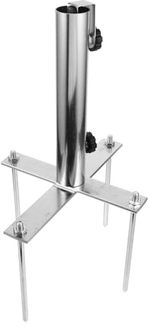 BESTonZON Anclaje de Suelo Desmontable para Sombrilla de Jardín Portátil, Soporte Práctico para Parasoles de Exterior, Resistente de Hierro para Camping y Terraza