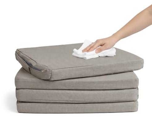 Pack 4 Cojín para silla 42x40x4 cm｜Repelente al agua y fácil de limpiar｜Con cintas de sujeción｜Funda con cremallera desmontable｜Uso interior y exterior｜Ideal para comedor, terraza, jardín u oficina