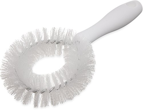 SPARTA 4016402 Plastic Curved Brush, Vegetable Brush With Stiff Bristles For Commercial Kitchens, 8.75 Inches, White