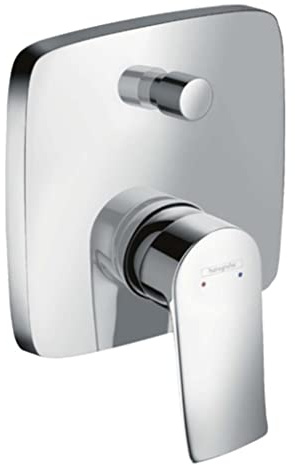 hansgrohe Metris Unterputz Wannenarmatur, für 2 Funktionen, Chrom