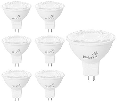 Bioluz LED Light Bulb - MR16 LED Bulb, 7W LED Light - 6 Pack 50W Halogen Replacement Non-Dimmable 3000K 12V AC/DC UL Listed Light Bulbs, LED Lights for Bedroom, Home Decor, Energy Efficient Lighting