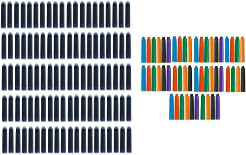 150 Füllerpatronen / 100 blaue Tintenpatronen + 50 farbige Tintenpatronen