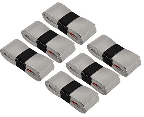 PATIKIL 43.3 Tennis Schläger 6Pack PU Dehnbar rutschfest Saugschweiß Grau