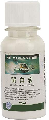 Liquide de Masquage D'art Liquide Blanc Aquarelle pour Peinture à L'aquarelle et Divers Projets Artistiques(75ML) Liquide de Couverture de Pigments Painting Tools