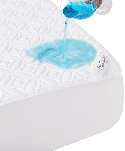 BEDLORE Matratzenschoner 180 x 200, wasserdichte Matratzenauflage mit 40 cm tiefem Taschenformat, weicher atmungsaktiver Matratzenbezug, waschbar für Zuhause, Schlafzimmer (Weiß)