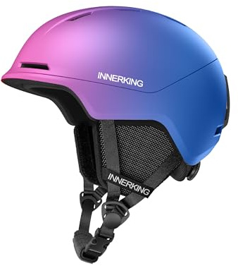 InnerKing Casco da snowboard leggero per adulti, con robusta scocca in policarbonato, schiuma EPS ammortizzante e fodera morbida, casco da neve regolabile con 10 prese d'aria per uomo/donna/ragazzo,