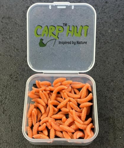 Artificial Pop Up Flavour Infused Bronze PINKIE Maggots for Carp and Coarse Fishing 12mm x120 (Bronze)