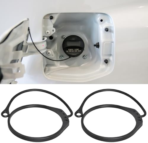BaZuyunMd 2 unidades de cinta de sujeción para tapa de depósito, tapa de depósito, cinta de sujeción para tapa de depósito, correa de goma para coche, repuesto de tapa de aceite, color negro