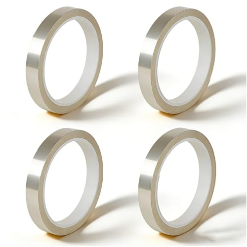 KADFEL 4 rollos de cinta térmica de sublimación transparente de 10 mm x 33 m, cinta resistente a altas temperaturas que no deja residuos, ideal para la transferencia de calor en tazas