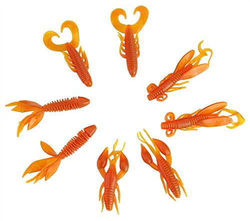 Generic 25 St Miljövänliga Räkor med Hög Seghet, Räkor för Realistiska Simaktiviteter, 3 Färger för Texas Rig, Silikonmaterial, 6,2 Cm, 6 Cm, 4,5, 5,8