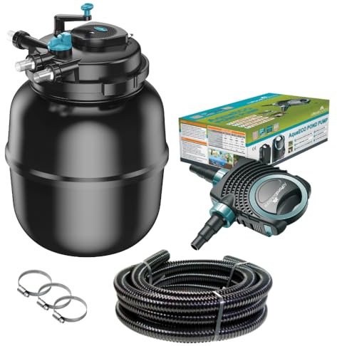 AllPondSolutions Pressurised Koi Fish Pond Filter Complete Kit with Pond Pump and UV Steriliser Light All in one - Ponds Up to 50000 litres - PFC-50000-KIT