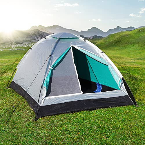 Gravidus Iglu-Zelt für 2 Personen, Camping Kuppelzelt mit Moskitonetz, inkl. Tragetasche und Bodennägel, robuste Konstruktion