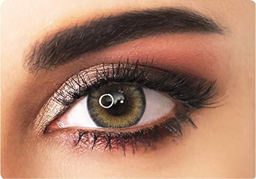 ADORE - Lentilles de Contact de Couleur Sans Correction BI TONE- Lentilles de Couleur Trimestrielles + Étui Personnalisé Gratuit - Lentille Couleur (MIEL/BI TONE)