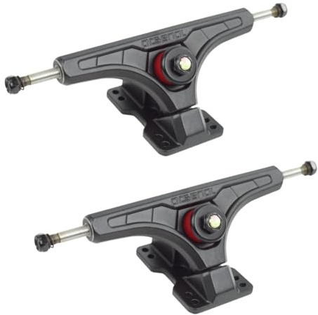 Arsenal Longboard Trucks – 165mm | 50° Baseplate | Chemically Welded Axles | Aircraft-Grade Kingpins | Flipable Hanger for Downhill, Freeride, and Carving Skateboarding