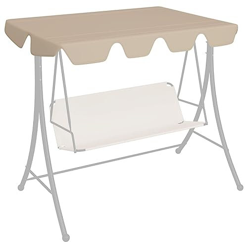 Home & Garden - Ersatzdach für Gartenschaukel Beige 150/130x105/70 cm-Möbelwahl