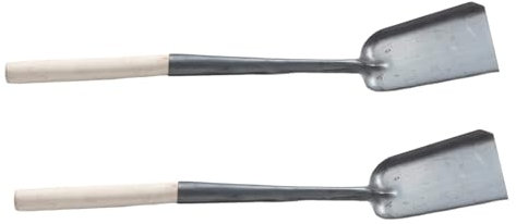 TOPPERFUN 2pezzi e Paletta Per Cenere Da Da Manico Legno Testa Per Rimozione Efficiente Forno Stufa Durevole