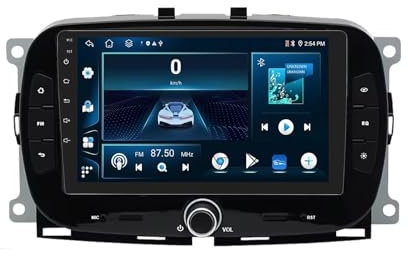 Android 15 Touch screen Radio per FIAT 500 2016 2017 2018 2019 9 Pollici Car Stereo Lettore con Bluetooth SWC FM RDS Car Radio AHD WIFI DVR GPS Ventola di raffreddamento(2+32G)