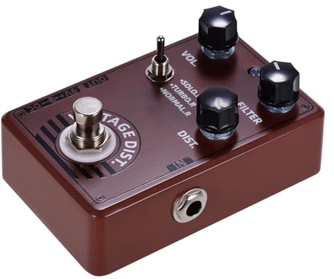 Fesjoy Kvalitets Dolamo D-11 Vintage Distortion Guitar Effect Pedal med True Bypass Design för Elgitarrister Kaffelegeringsmaterial
