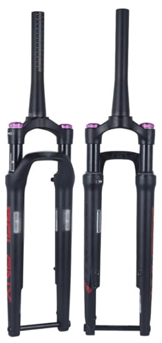 700C Landsvägscykel Framgaffel 60mm Slaglängd XC Skivbroms Luftfjädrad Gaffel 1-1/2'' Konisk Manuell Låsning 12 * 100mm Genomgående Axel Cykelgaffel