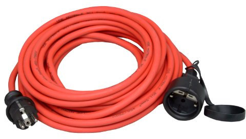Kopp 146710043 Schutzkontaktverlängerung Gummi, 10 m, rot