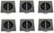 6er SET moderner Solar LED Bodeneinbaustrahler 4-eckig in Edelstahl / Glas für Außen