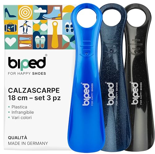 biped set 3 calzascarpe in plastica 18 cm – Mini leve scarpe ergonomiche da viaggio – Perfette per bambini e adulti – Accessori compatti e pratici z1570(dark sky)