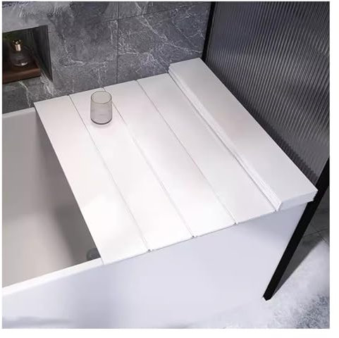 LXSEHN Badewannenabdeckung, 75X170X0.7CM Faltbar Badewanne Brett wasserdichte Staubdichtes Bathtub Tray, Isolierung PVC Badewannen Belastbar Dämmplatte für Hause, Badezimmer SPA Erfahrung