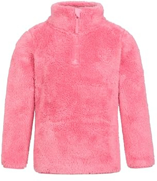 Mountain Warehouse Teddy Unisex-Fleece für Kinder, mit halbem Reißverschluss - leicht, atmungsaktiv, warm und kuschelig, für Jungen und Mädchen, Sweatshirt - für draußen Rosa 140 (9-10 Jahre)