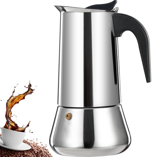DITOSH 12 Tasse Stovetop Espresso Maker Stainless Steel Moka Pot Espresso Maker Percolator Italian Coffee Maker Capable Mocha Coffee Machine Cafe Classic Maker for Home et Camping 600ml 20oz