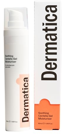 Dermatica gel hydratant quotidien apaisant à la centella contre les éruptions cutanées | Gel hydratant léger pour tous les types de peau | Capture l'humidité et renforce la barrière cutanée (50 ml)