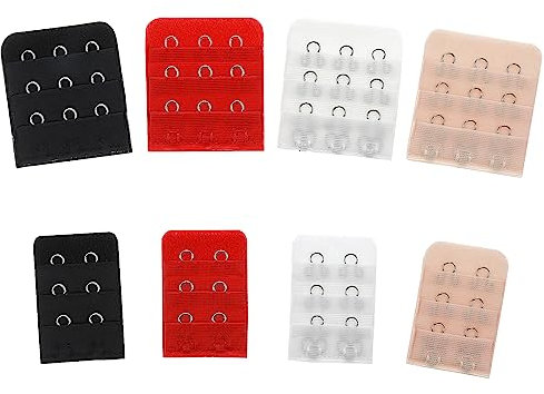 Lusofie 8 Stück BH Verlängerung 2 Haken 3 Haken Weicher Komfort Brustgurt Verlängerung Damen BH Erweiterung 2 Haken 3 Haken Hosenbunderweiterung Damen Verlängerung für BH Verschluss