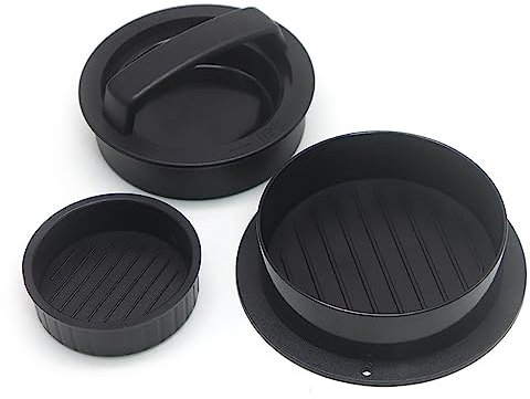 KOMUNJ Burger Patty Presse 3 in 1 Set,Hamburgerpresse Hamburger Patty Maker Perfekte Burger für Burger Patties